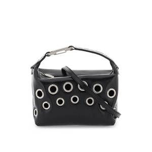 Eera leather moonbag with metal eyelets
